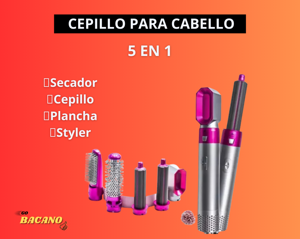 Cepillo Para Cabello 5 En 1